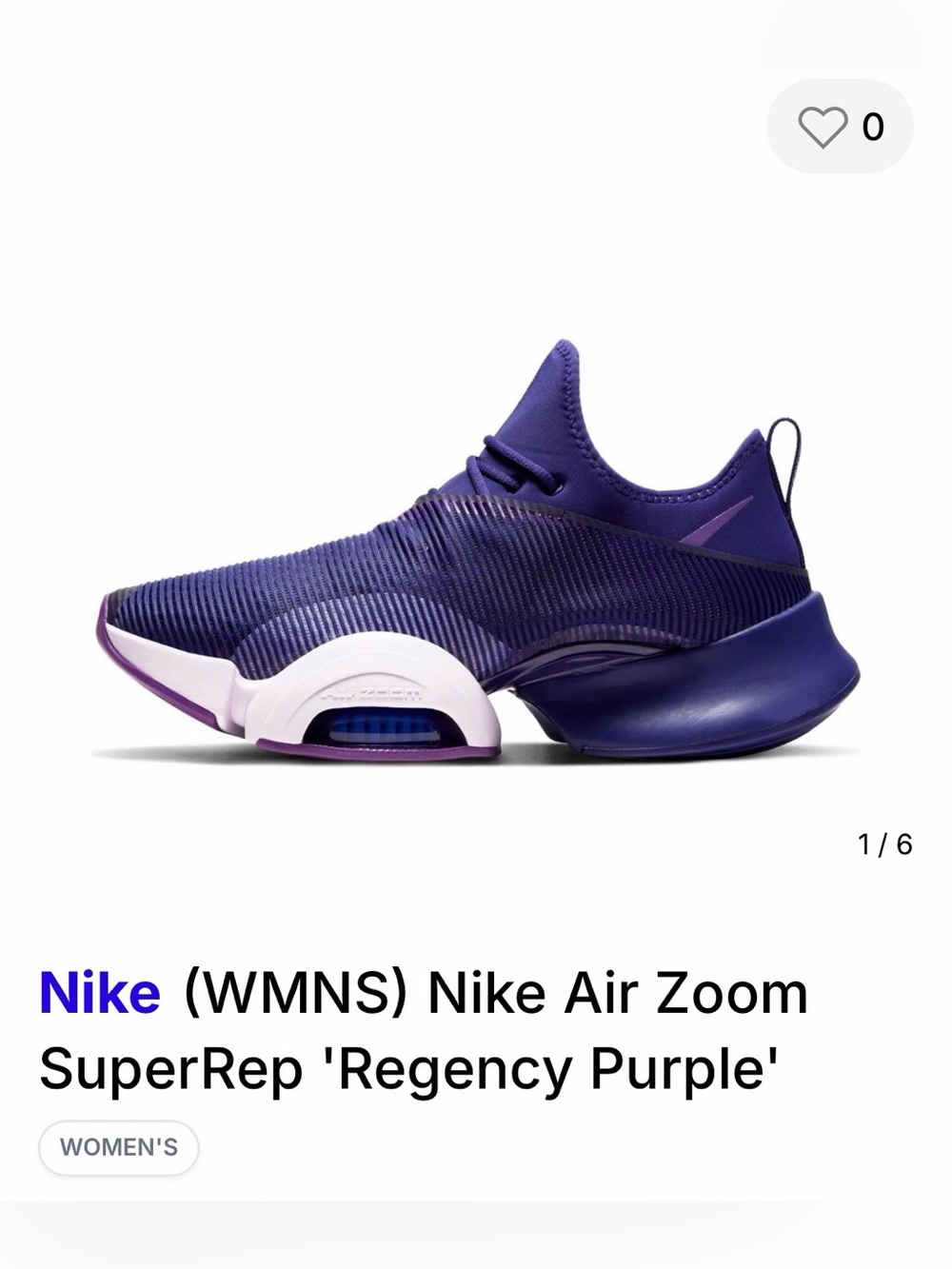 Nike Women's Air Zoom SuperRep — Regency Purple/White